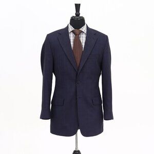 Jos. A. Bank 38R Navy Solid 2-Button Sport Coat Blazer Jacket G060